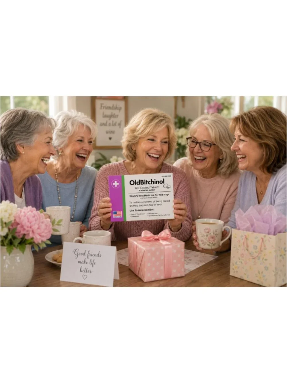 Old Bitchinol Funny Birthday Gag Gift – Novelty Mint Box, 120 Sugar-Free Mints